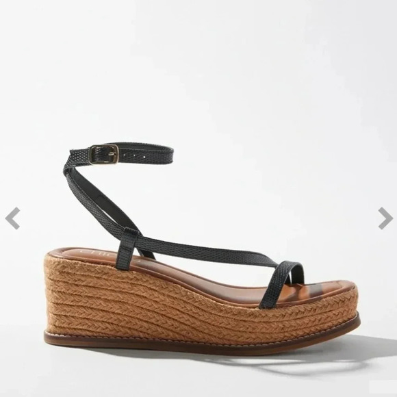 Chicos‎ Espadrille Wedge Platform Sandal Black Sz. 8.5 New - Picture 2 of 11